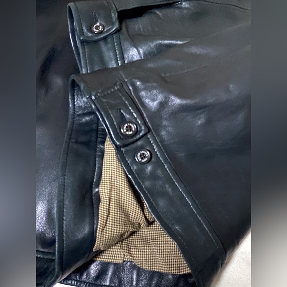 🔥 Polo Ralph Lauren Black Leather Jacket Men XXL Classic Full-Zip Timeless Style - Picture 6 of 16